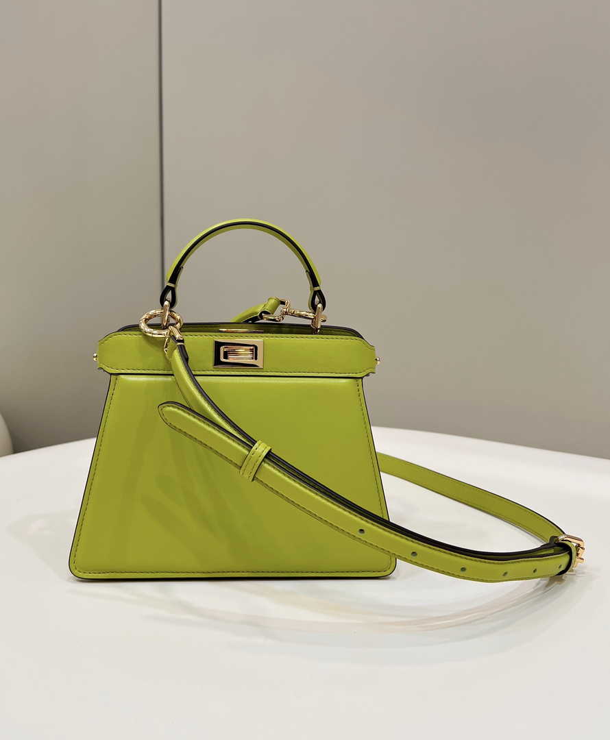 Fendi 8BN335 Peekaboo ISeeU Petite Padded Nappa Leather Bag Yellow green - Default Title - View 1