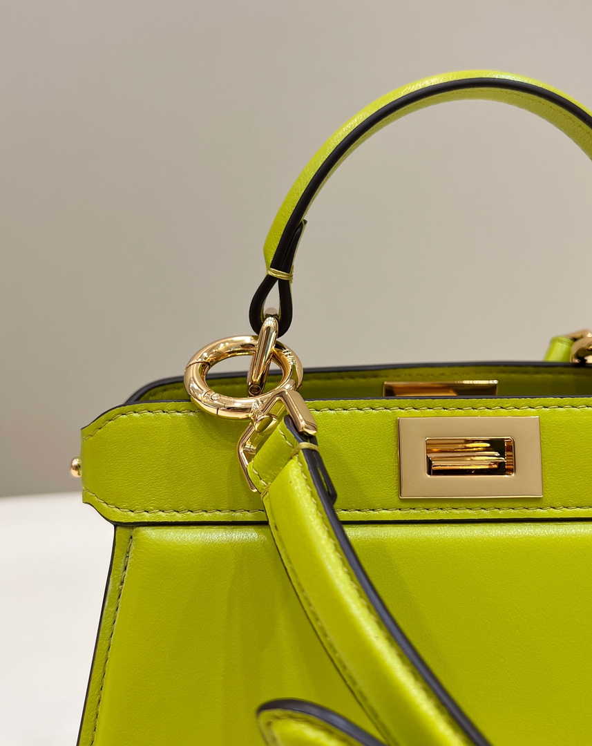 Fendi 8BN335 Peekaboo ISeeU Petite Padded Nappa Leather Bag Yellow green - Default Title - View 5