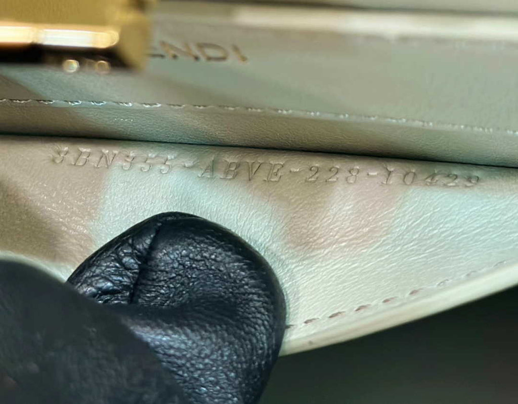 Fendi 8BN335 Peekaboo ISeeU Petite Padded Nappa Leather Bag Beige Green - Default Title - View 8