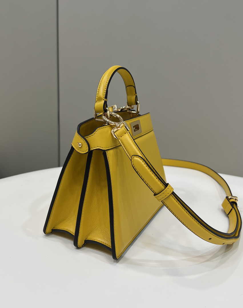 Fendi 8BN335 Peekaboo ISeeU Petite Padded Nappa Leather Bag Yellow - Default Title - View 2