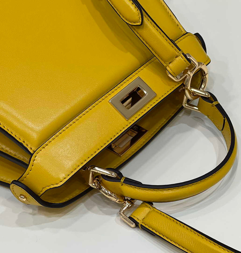 Fendi 8BN335 Peekaboo ISeeU Petite Padded Nappa Leather Bag Yellow - Default Title - View 5
