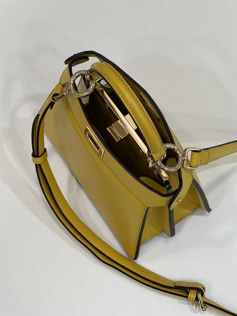 Fendi 8BN335 Peekaboo ISeeU Petite Padded Nappa Leather Bag Yellow - Default Title - View 9