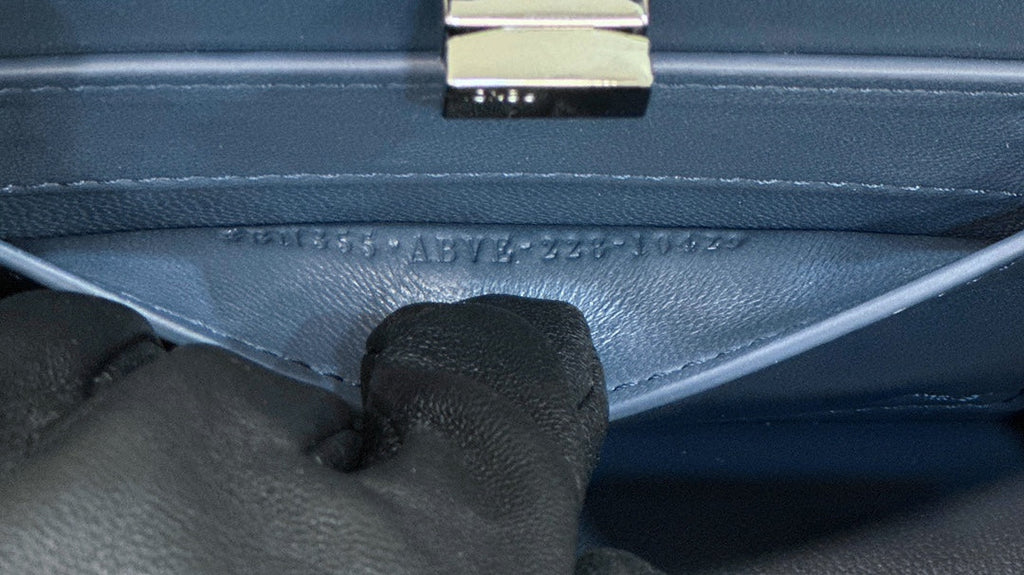 Fendi 8BN335 Peekaboo ISeeU Petite Padded Snake Leather Bag blue - Default Title - View 8