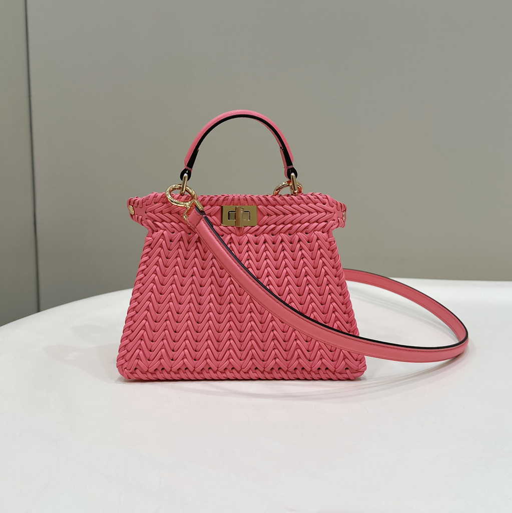 Fendi 8BN335 Peekaboo ISeeU Petite Bag Pink Camellia leather - Default Title - View 2