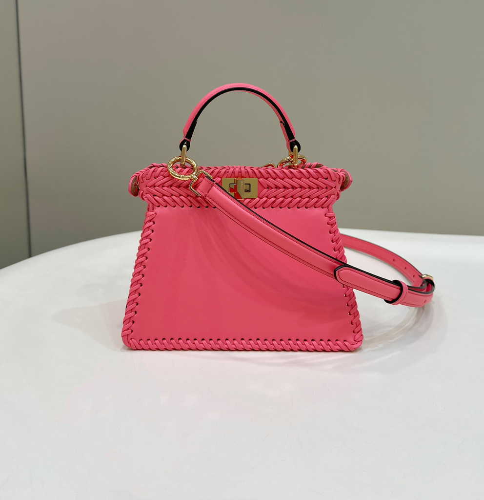 Fendi 8BN335 Peekaboo ISeeU Petite Bag Pink Camellia leather - Default Title - View 3