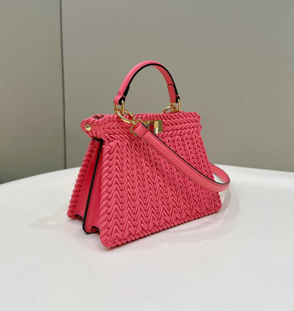 Fendi 8BN335 Peekaboo ISeeU Petite Bag Pink Camellia leather - Default Title - View 4