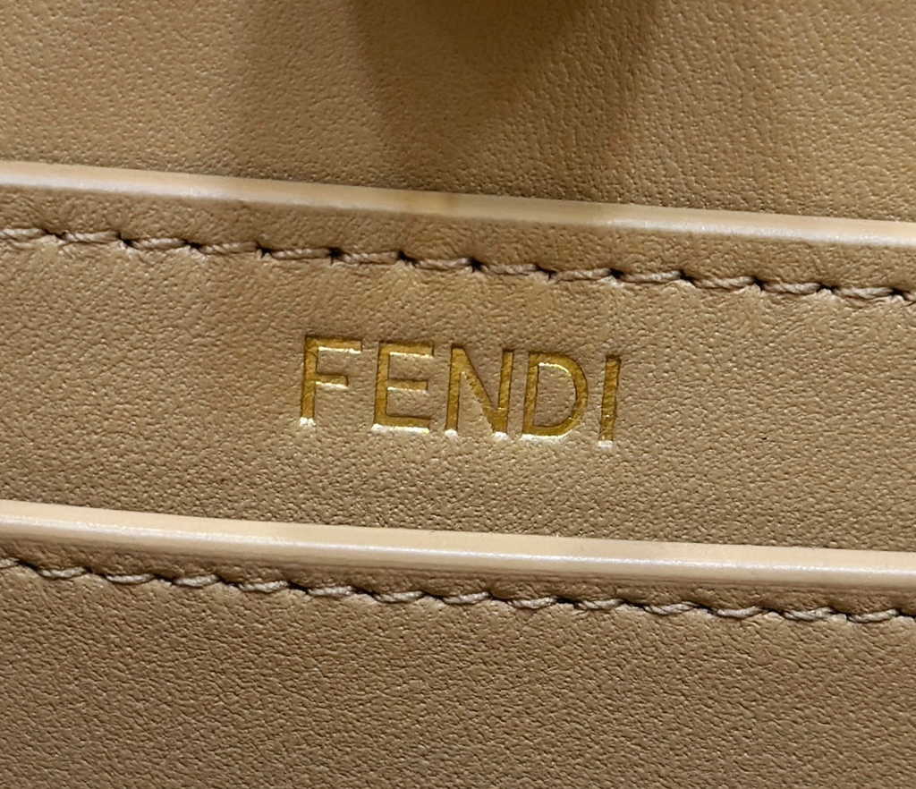 Fendi 8BN335 Peekaboo ISeeU Petite Bag Brown Camellia leather - Default Title - View 6