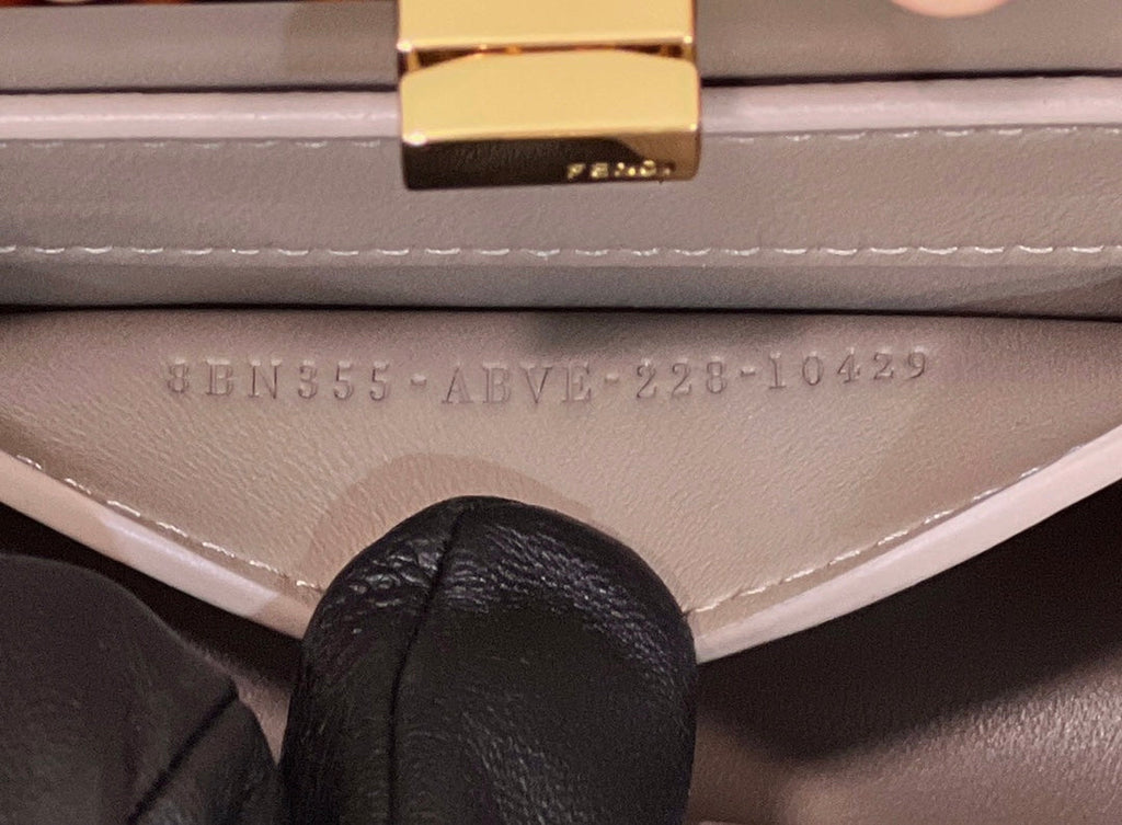 Fendi 8BN335 Peekaboo ISeeU Petite Padded Nappa Leather Bag Gray - Default Title - View 7