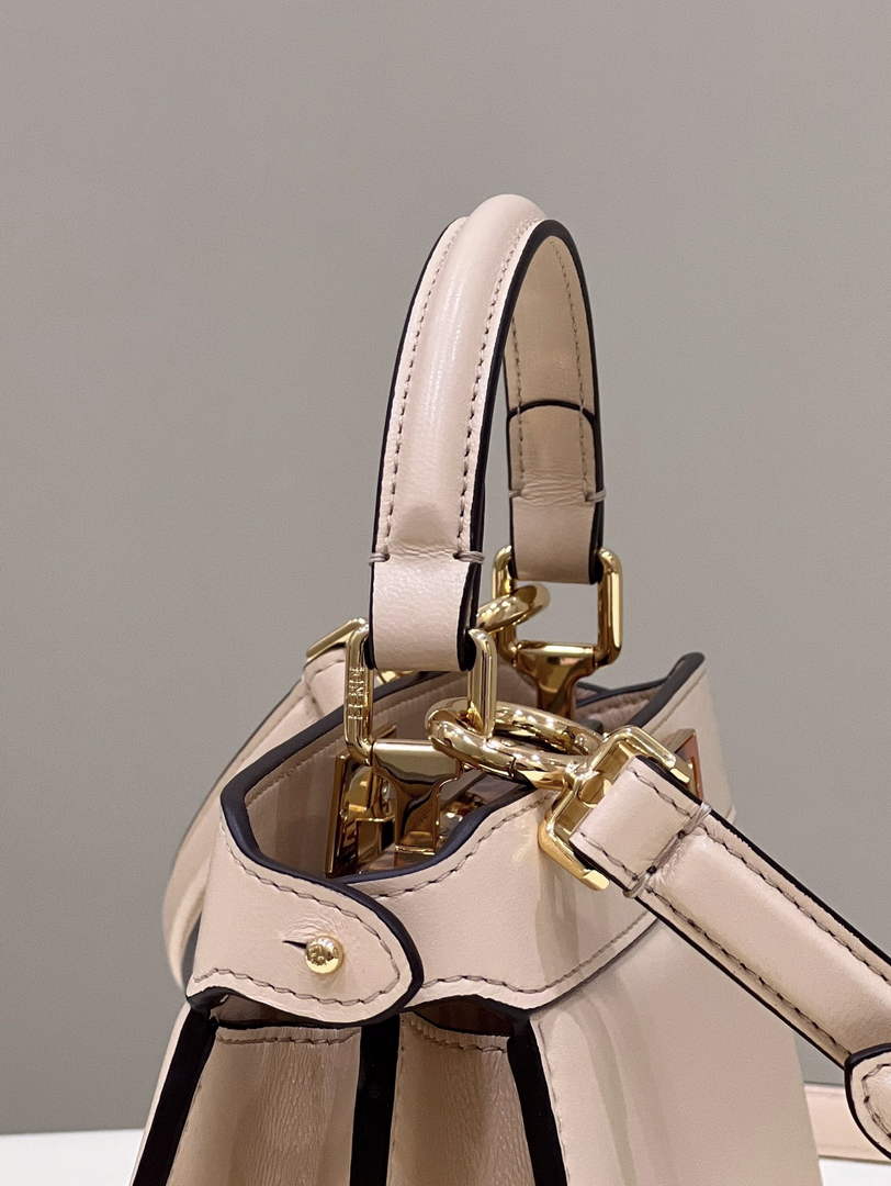 Fendi 8BN335 Peekaboo ISeeU Petite Padded Nappa Leather Bag Dark Beige - Default Title - View 8