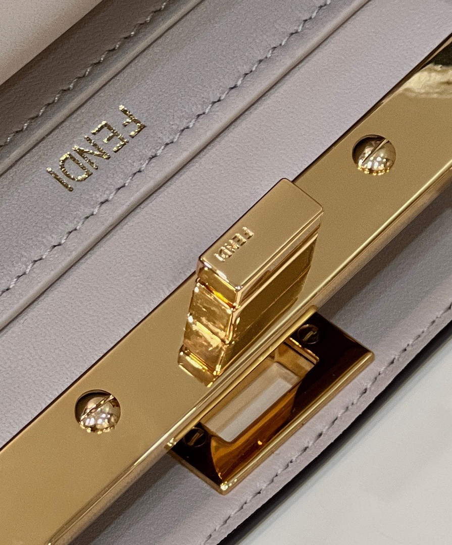 Fendi 8BN335 Peekaboo ISeeU Petite Padded Nappa Leather Bag Beige - Default Title - View 5