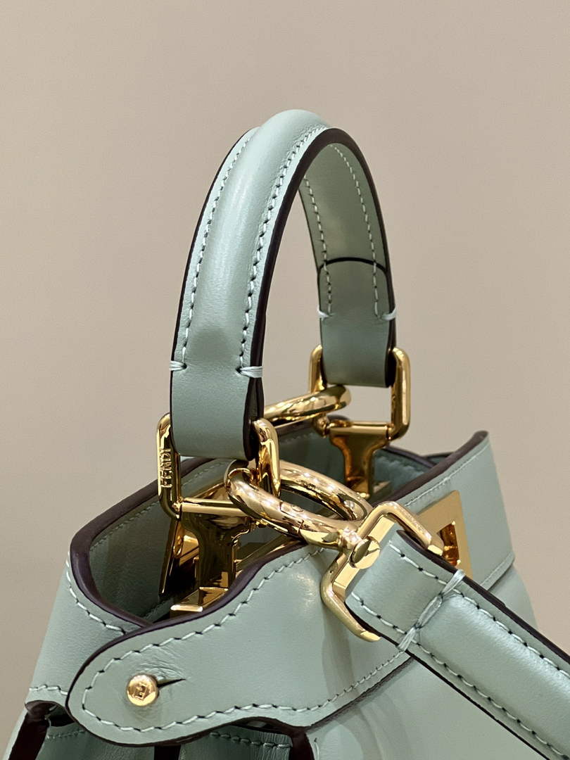 Fendi 8BN335 Peekaboo ISeeU Petite Padded Nappa Leather Bag Light Blue - Default Title - View 3