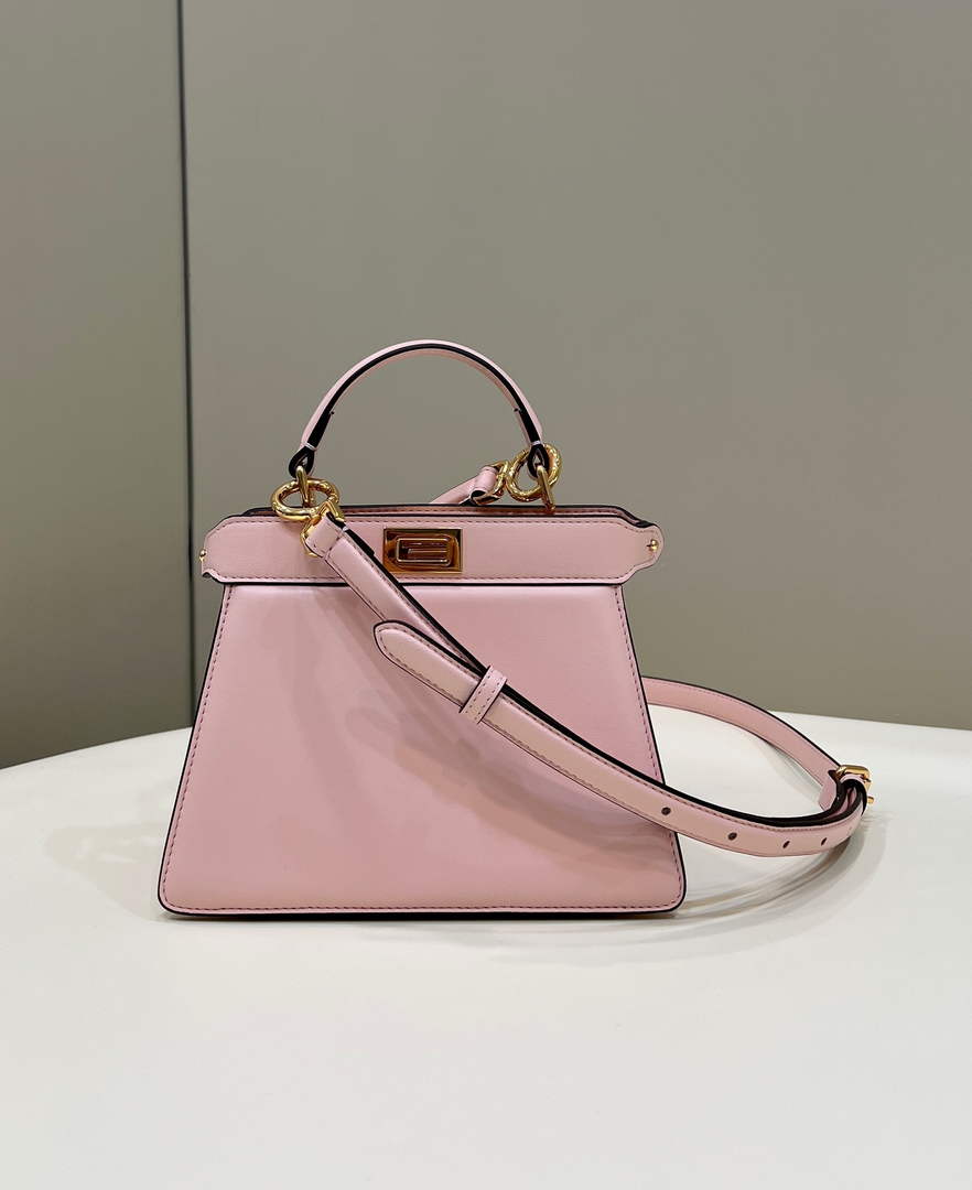 Fendi 8BN335 Peekaboo ISeeU Petite Padded Nappa Leather Bag Pink - Default Title - View 1