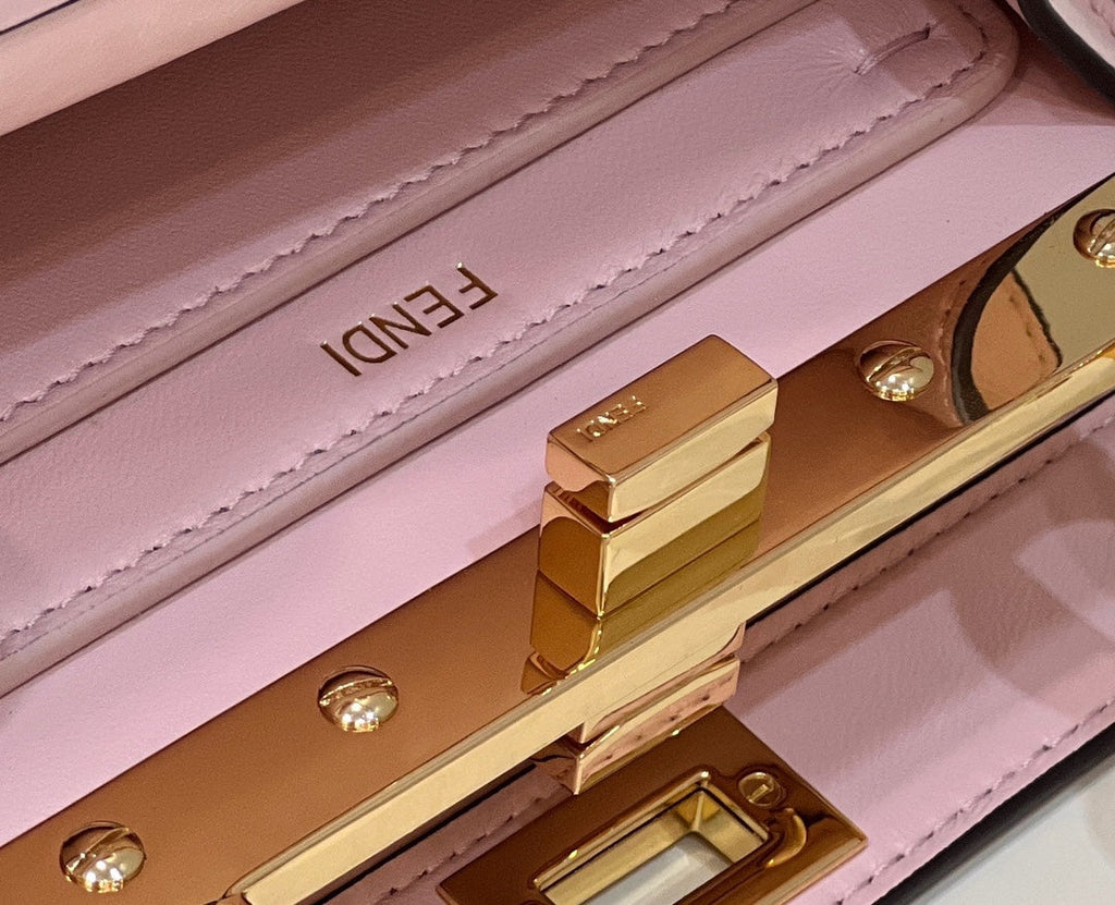 Fendi 8BN335 Peekaboo ISeeU Petite Padded Nappa Leather Bag Pink - Default Title - View 8
