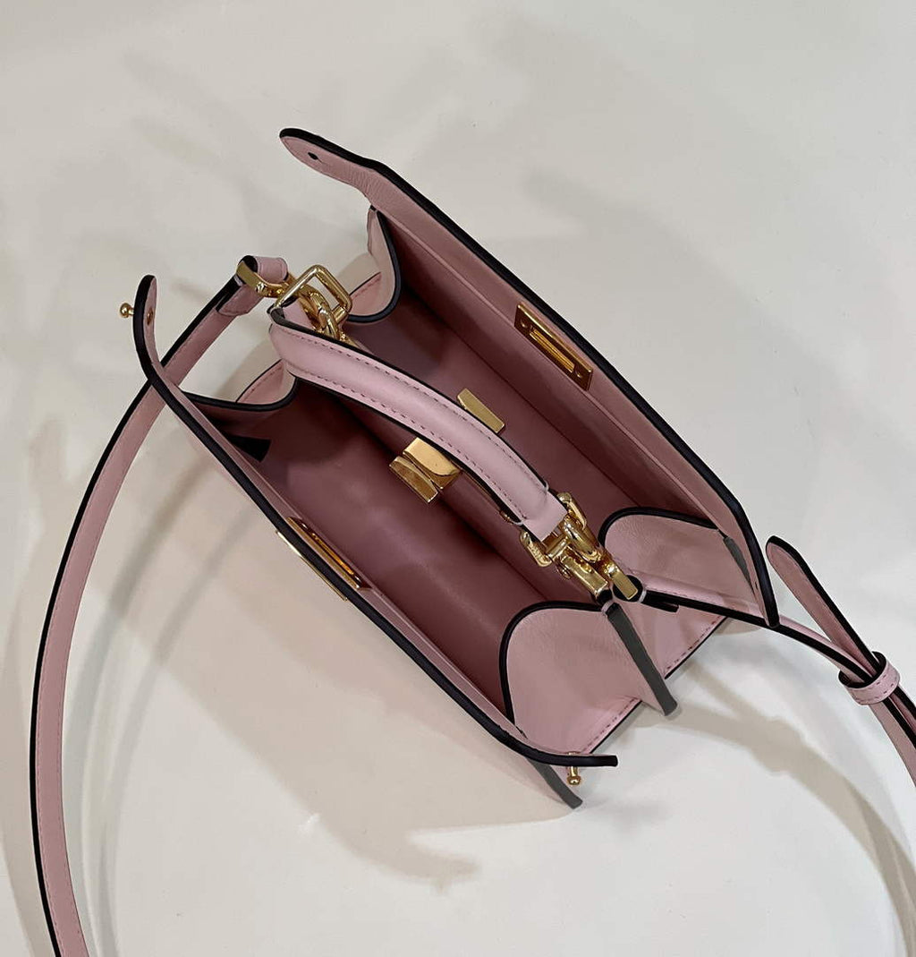 Fendi 8BN335 Peekaboo ISeeU Petite Padded Nappa Leather Bag Pink - Default Title - View 9