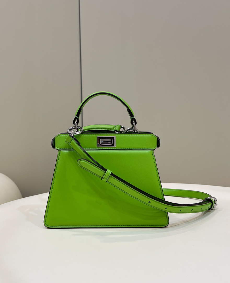 Fendi 8BN335 Peekaboo ISeeU Petite Padded Nappa Leather Bag Green - Default Title - View 1