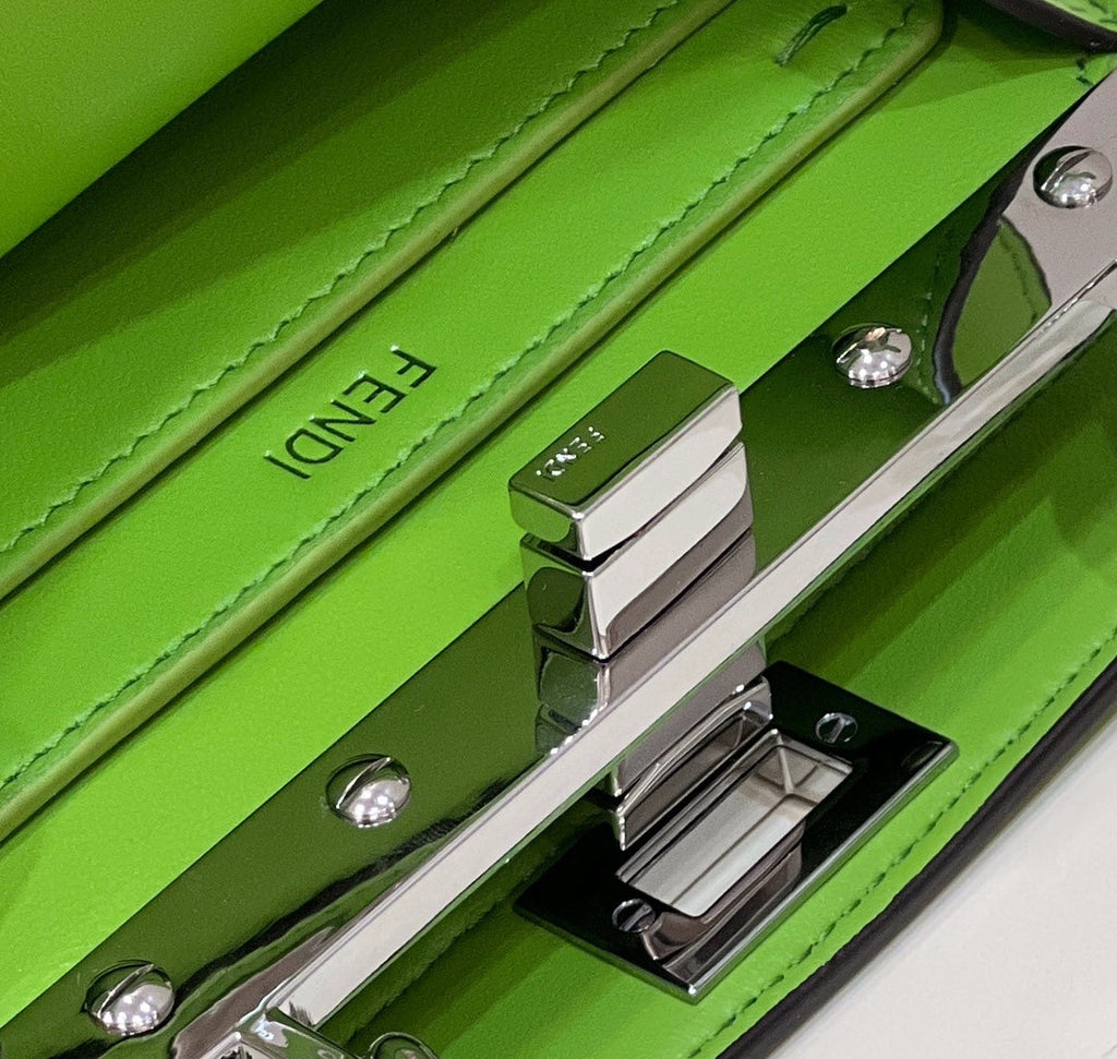 Fendi 8BN335 Peekaboo ISeeU Petite Padded Nappa Leather Bag Green - Default Title - View 4