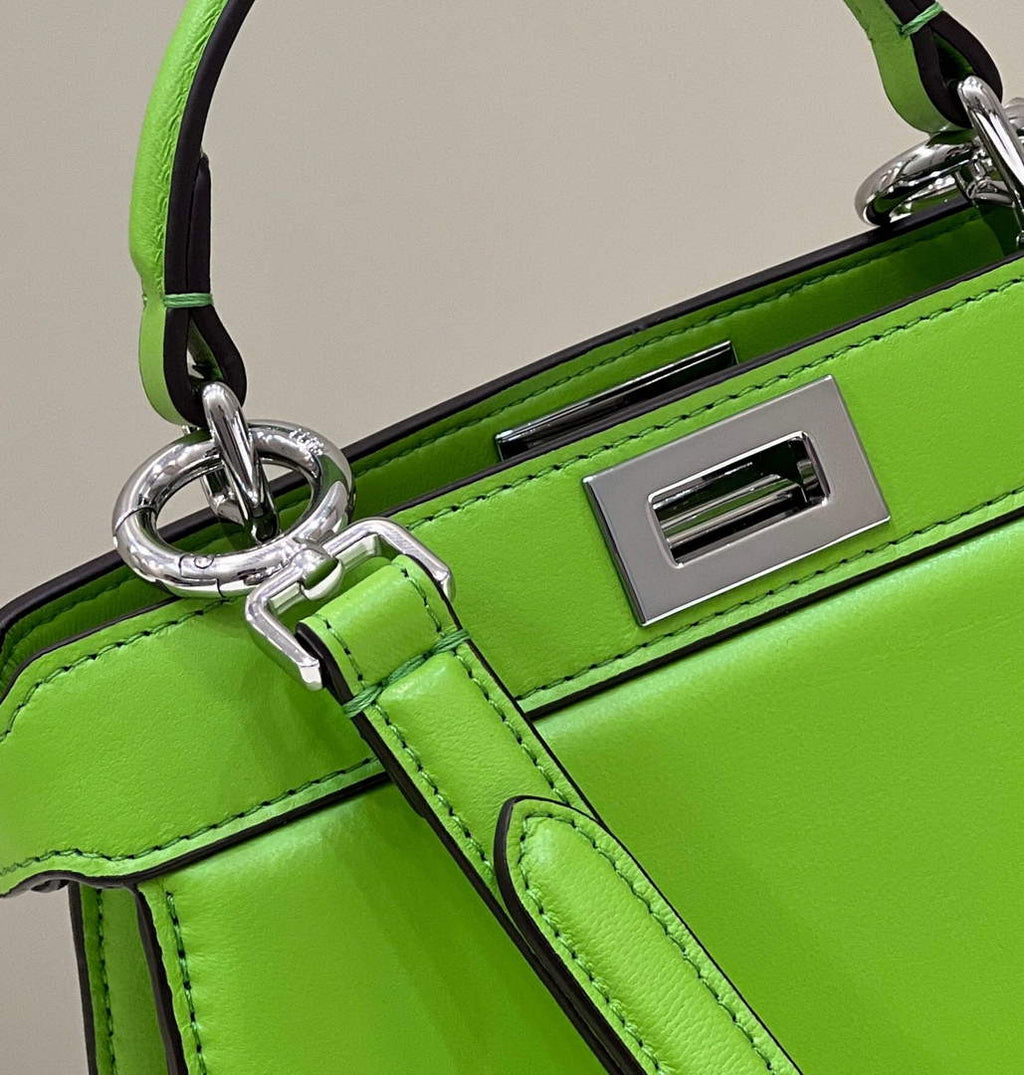 Fendi 8BN335 Peekaboo ISeeU Petite Padded Nappa Leather Bag Green - Default Title - View 6