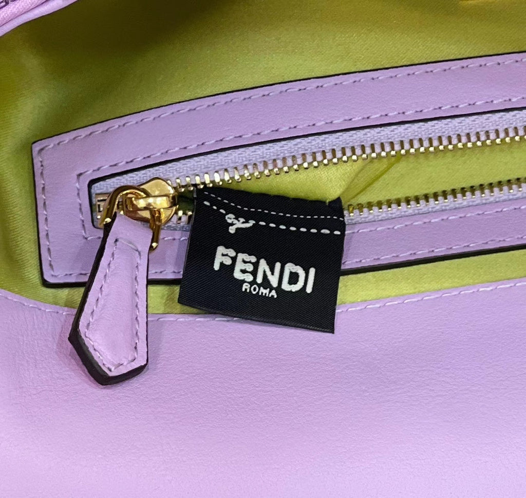 Fendi Baguette Bag 8BR600 Purple Beaded bag with two-tone FF motif - Default Title - View 8