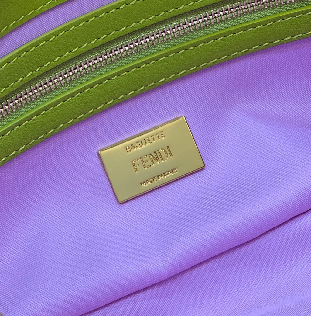 Fendi 8BR600 Baguette Bag embroidered with green sequins - Default Title - View 7