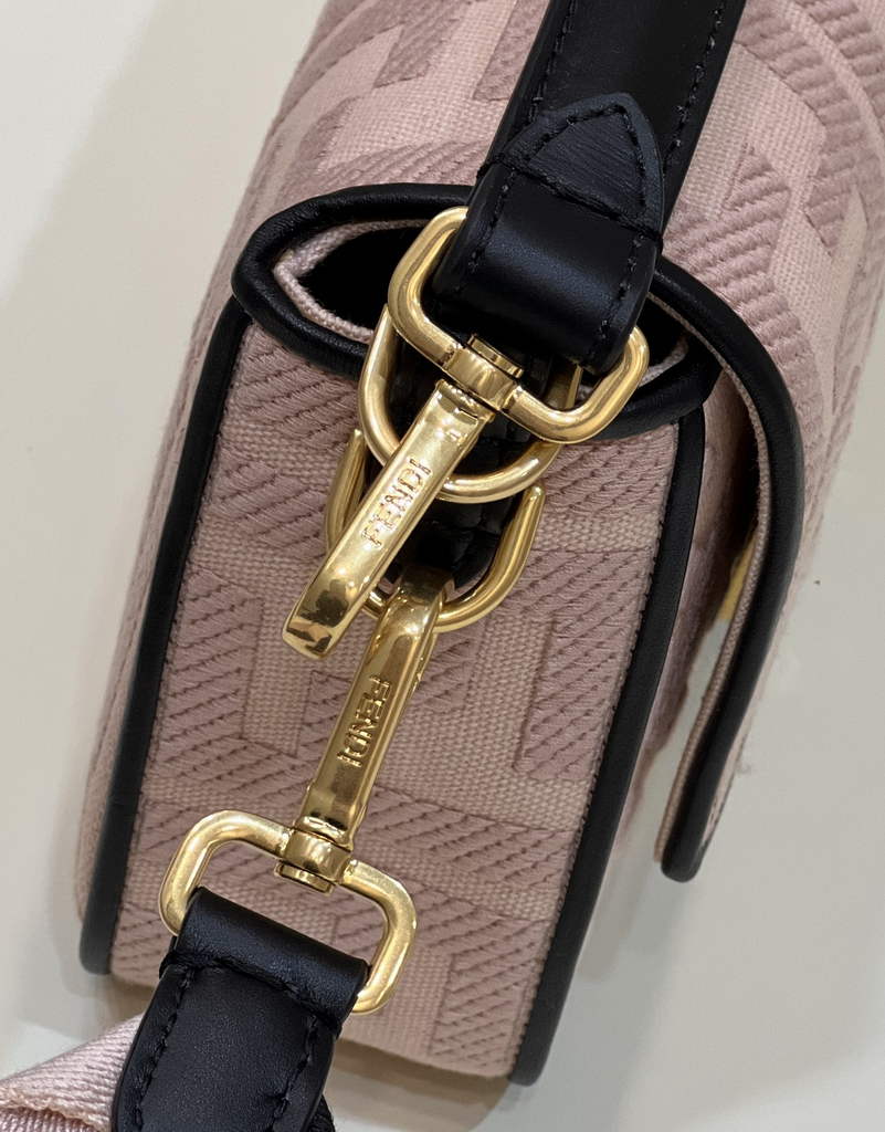 Fendi 8BR600 Baguette Pink Black FF canvas bag - Default Title - View 5