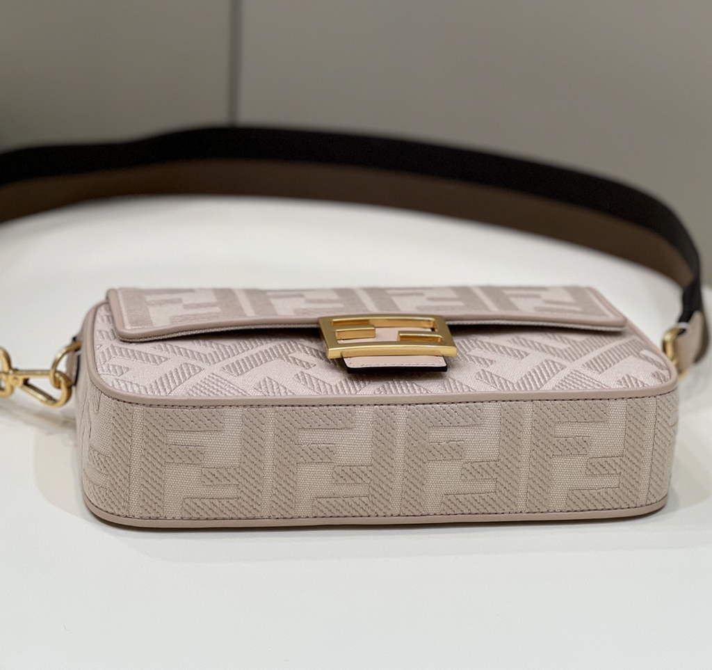 Fendi 8BR600 Baguette Pink FF canvas bag - Default Title - View 5
