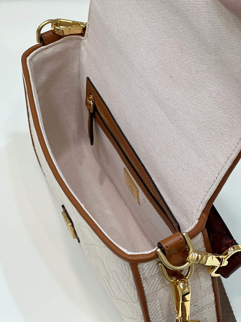 Fendi 8BR600 Baguette Beige FF canvas bag - Default Title - View 10