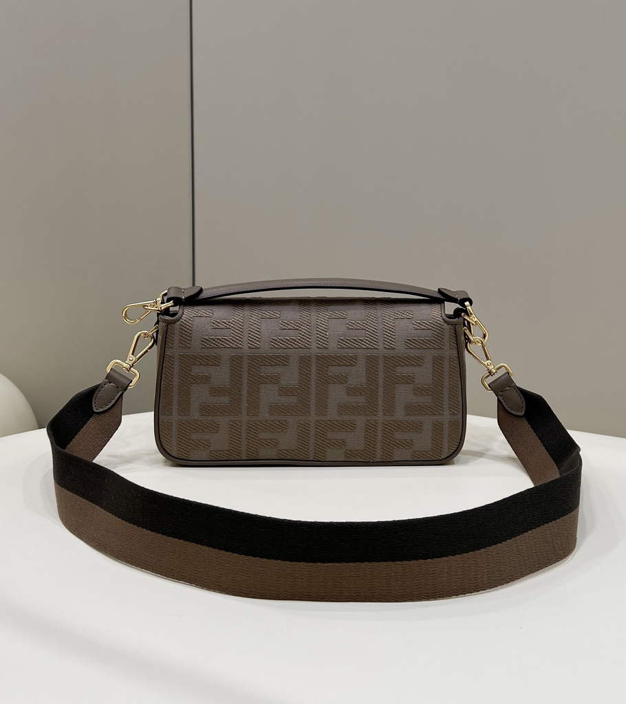 Fendi 8BR600 Baguette Coffee FF canvas bag - Default Title - View 3