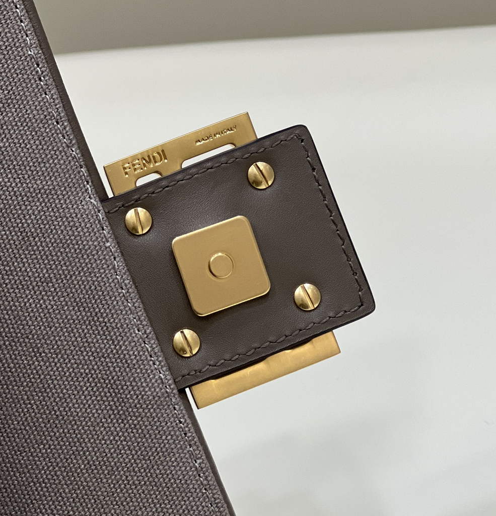 Fendi 8BR600 Baguette Coffee FF canvas bag - Default Title - View 6