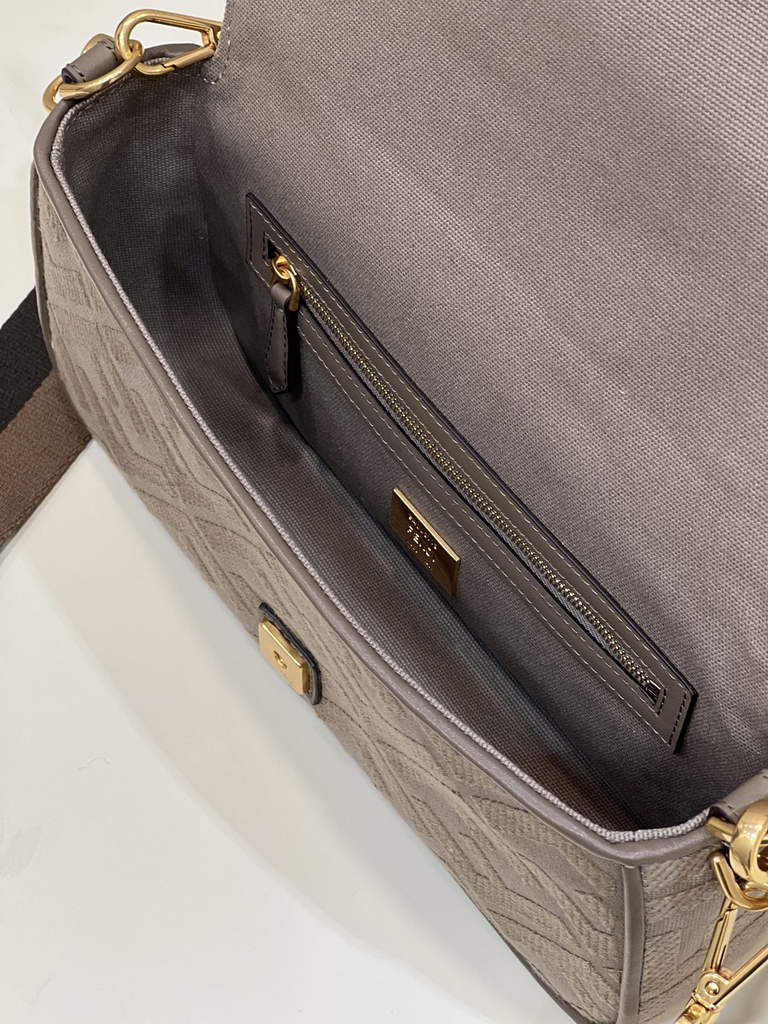 Fendi 8BR600 Baguette Coffee FF canvas bag - Default Title - View 9