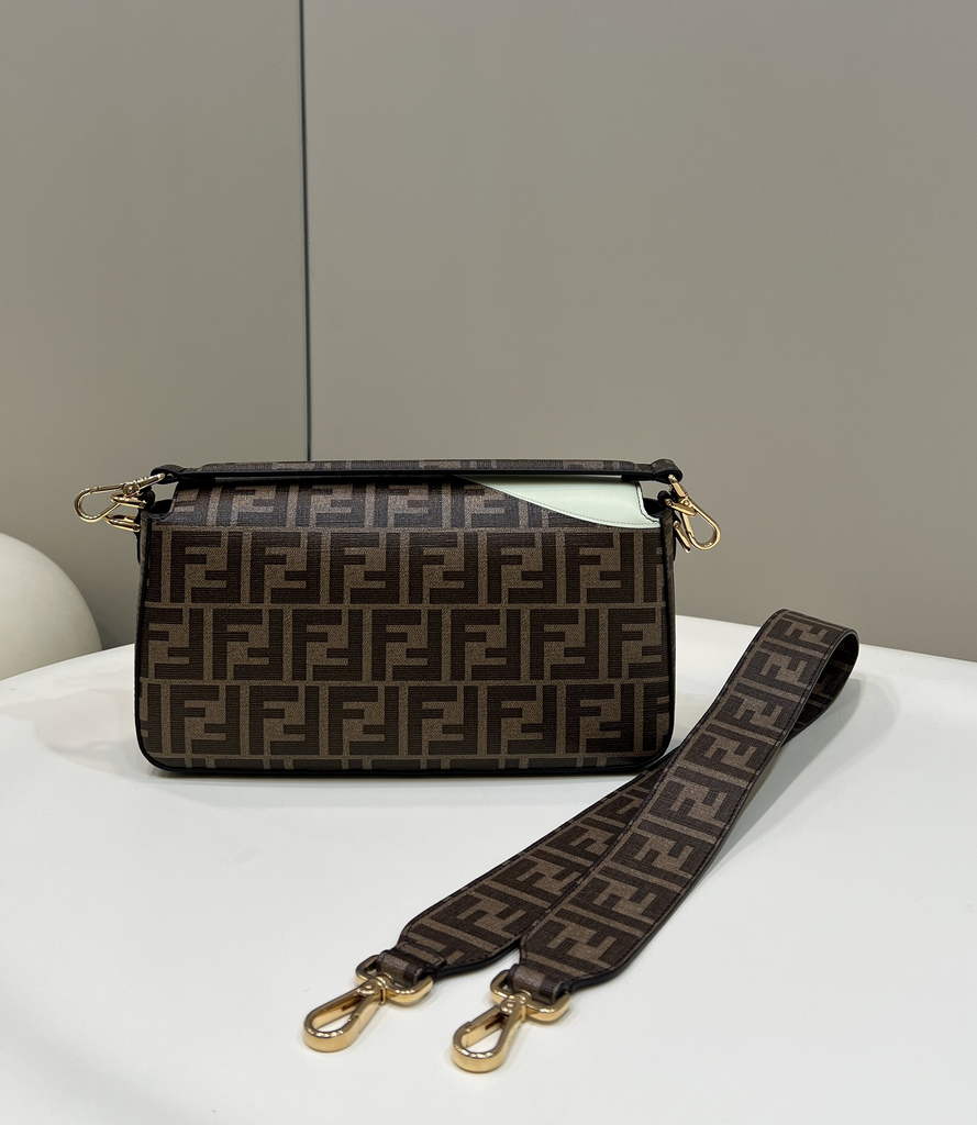 Fendi 8BR600 Baguette FF glazed fabric bag with inlay multicolour - Default Title - View 2