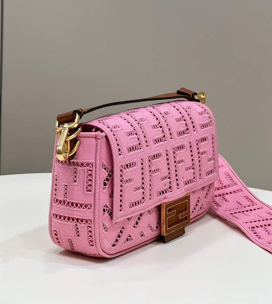 Fendi 8BR600 Baguette Jacquard FF bag Pink - Default Title - View 3