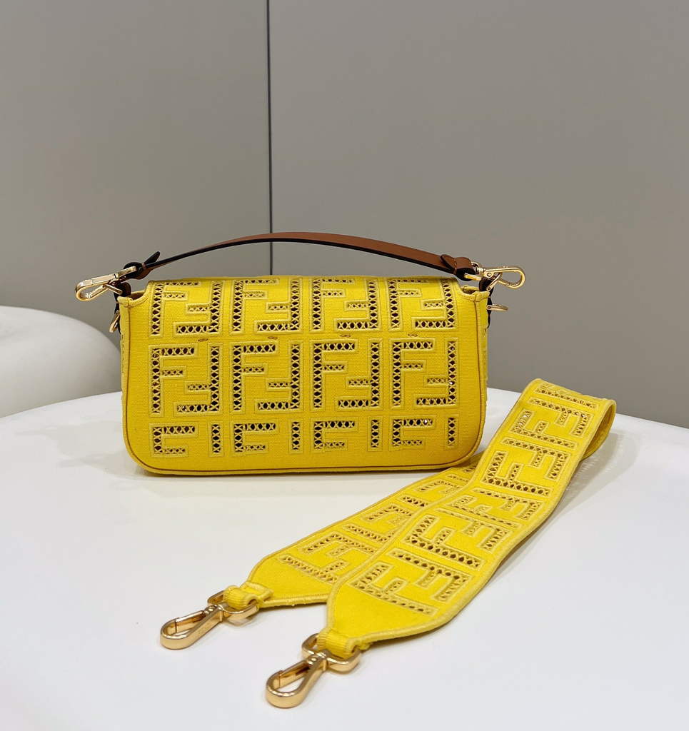 Fendi 8BR600 Baguette Jacquard FF bag Yellow - Default Title - View 2