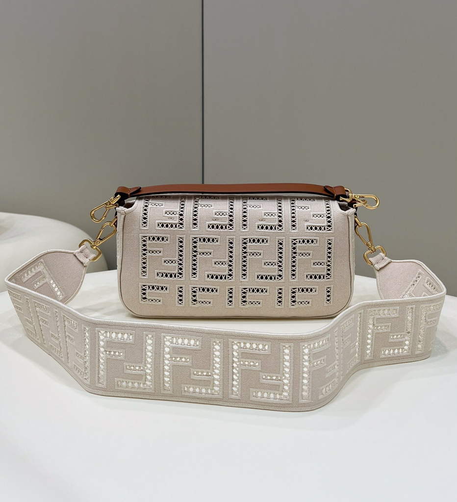 Fendi 8BR600 Baguette Jacquard FF bag White - Default Title - View 2