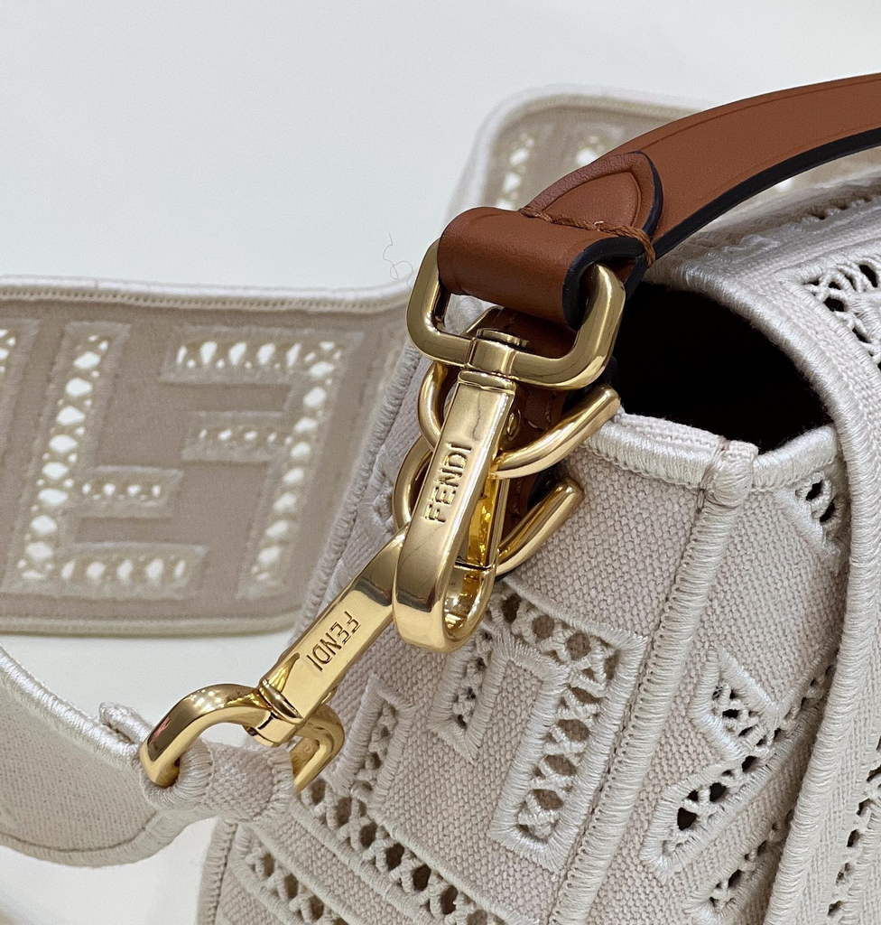 Fendi 8BR600 Baguette Jacquard FF bag White - Default Title - View 5