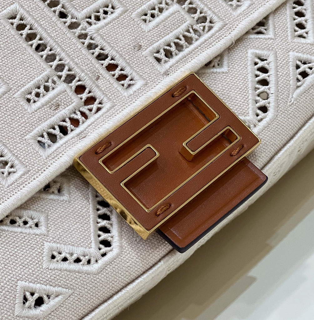 Fendi 8BR600 Baguette Jacquard FF bag White - Default Title - View 6