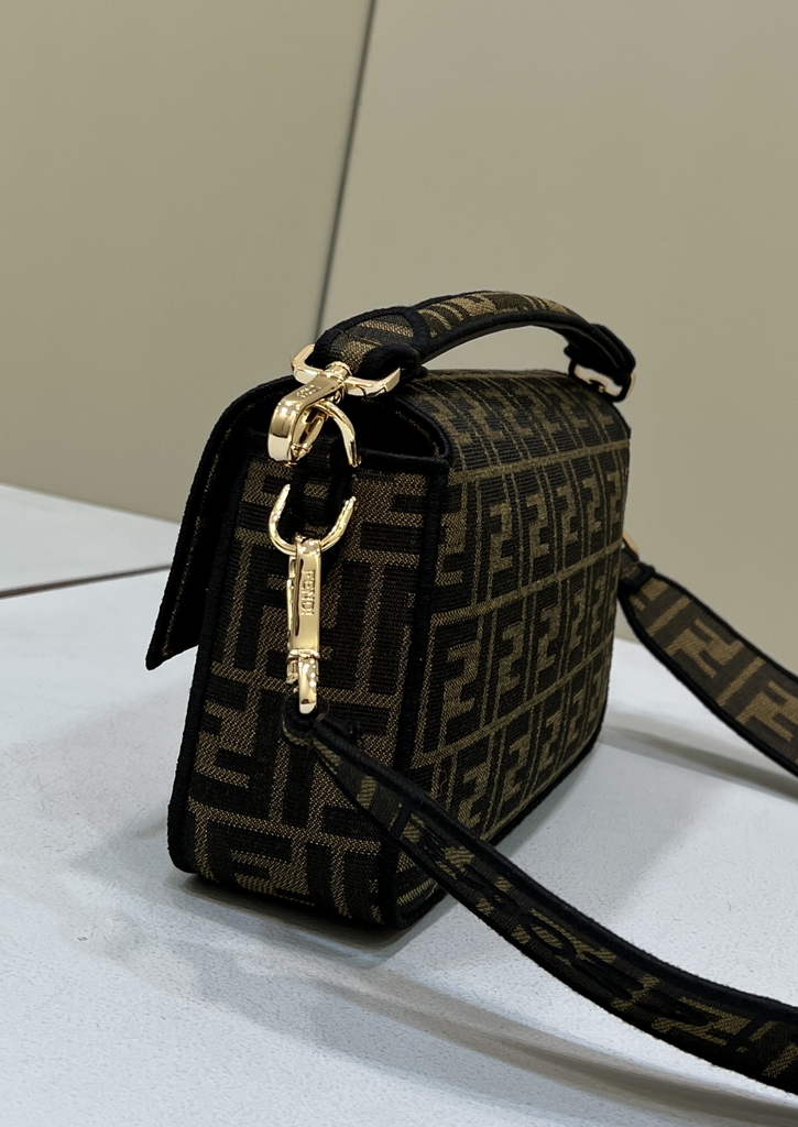 Fendi 8BR600 Baguette Jacquard FF fabric bag Brown - Default Title - View 4