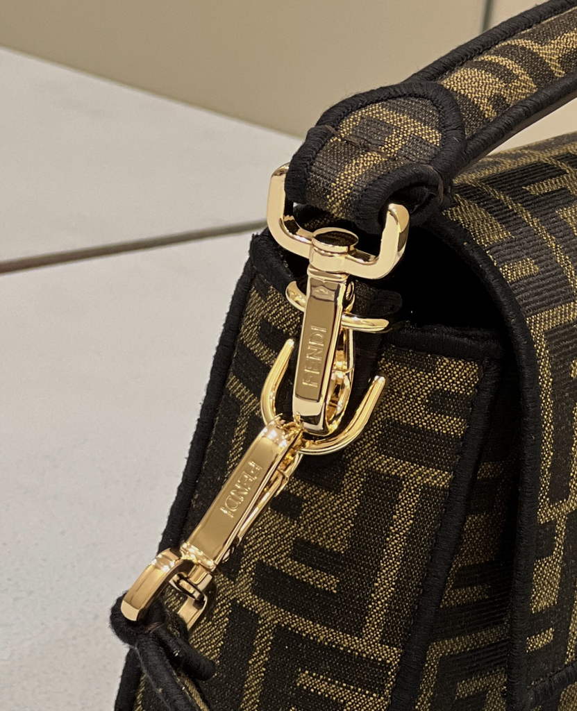 Fendi 8BR600 Baguette Jacquard FF fabric bag Brown - Default Title - View 6