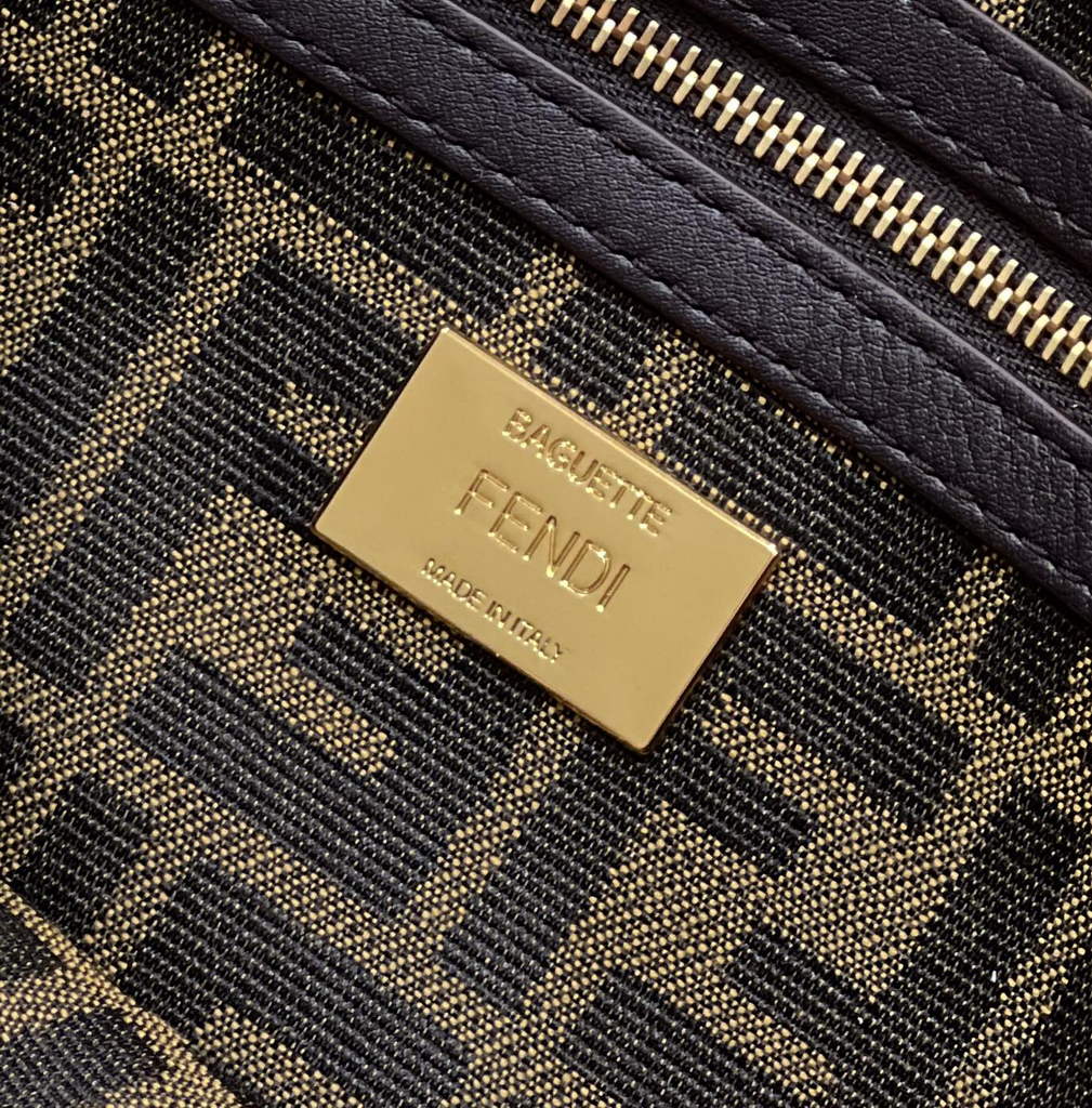 Fendi 8BR600 Baguette Jacquard FF fabric bag Red - Default Title - View 7