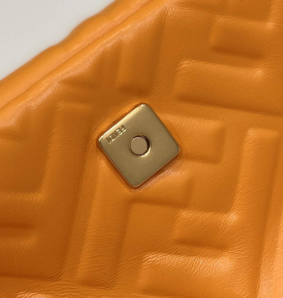 Fendi 8BR600 Baguette Orange leather bag - Default Title - View 8