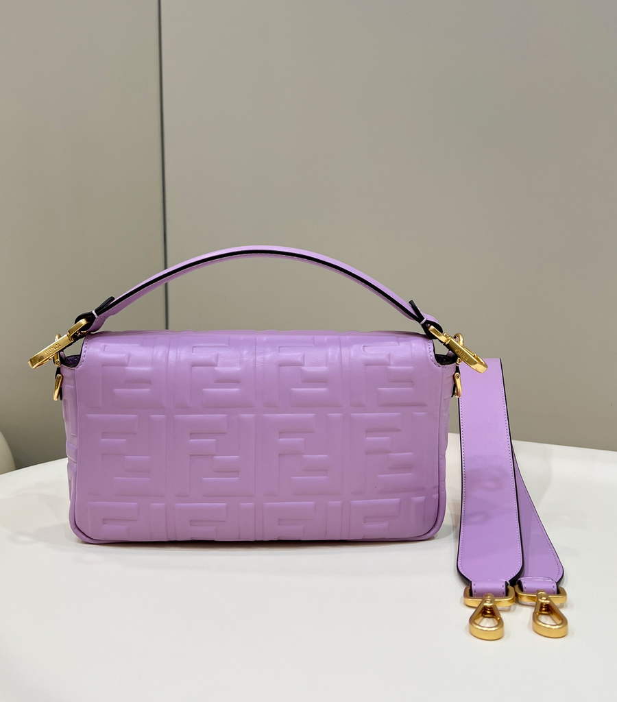 Fendi 8BR600 Baguette Purple leather bag - Default Title - View 2