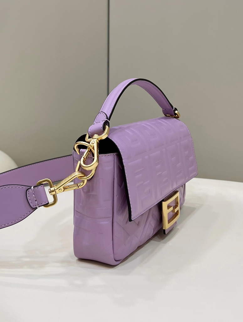 Fendi 8BR600 Baguette Purple leather bag - Default Title - View 4