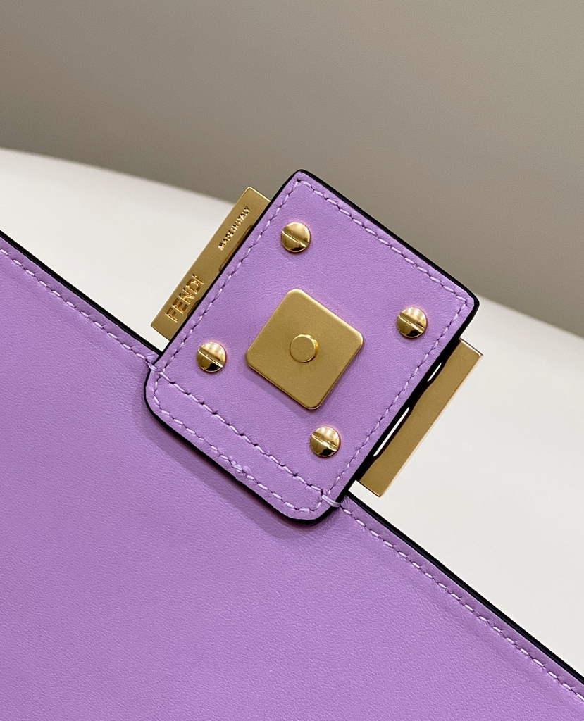 Fendi 8BR600 Baguette Purple leather bag - Default Title - View 6