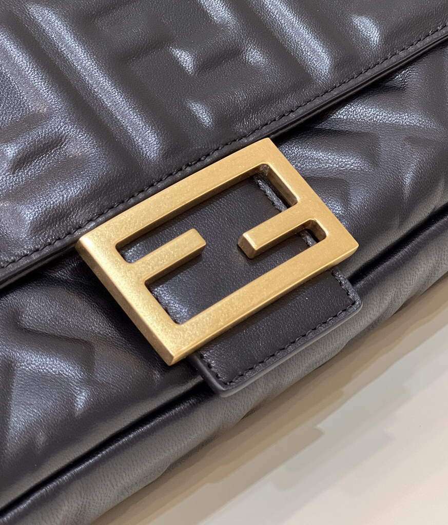 Fendi 8BR600 Baguette Black leather bag - Default Title - View 6
