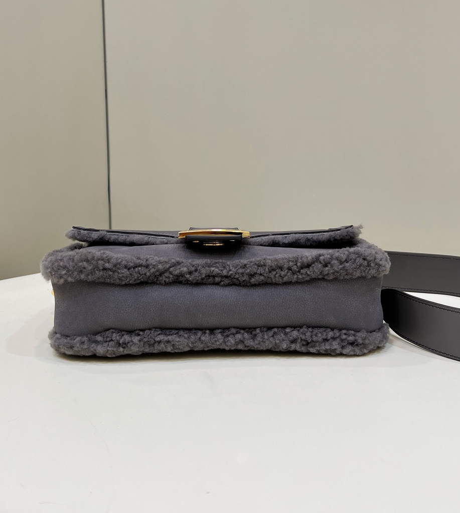 Fendi 8BR600 Baguette leather bag Gray - Default Title - View 7