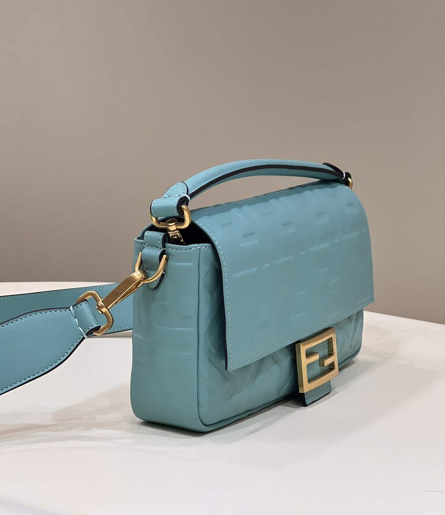 Fendi 8BR600 Baguette Mint green nappa leather bag - Default Title - View 5