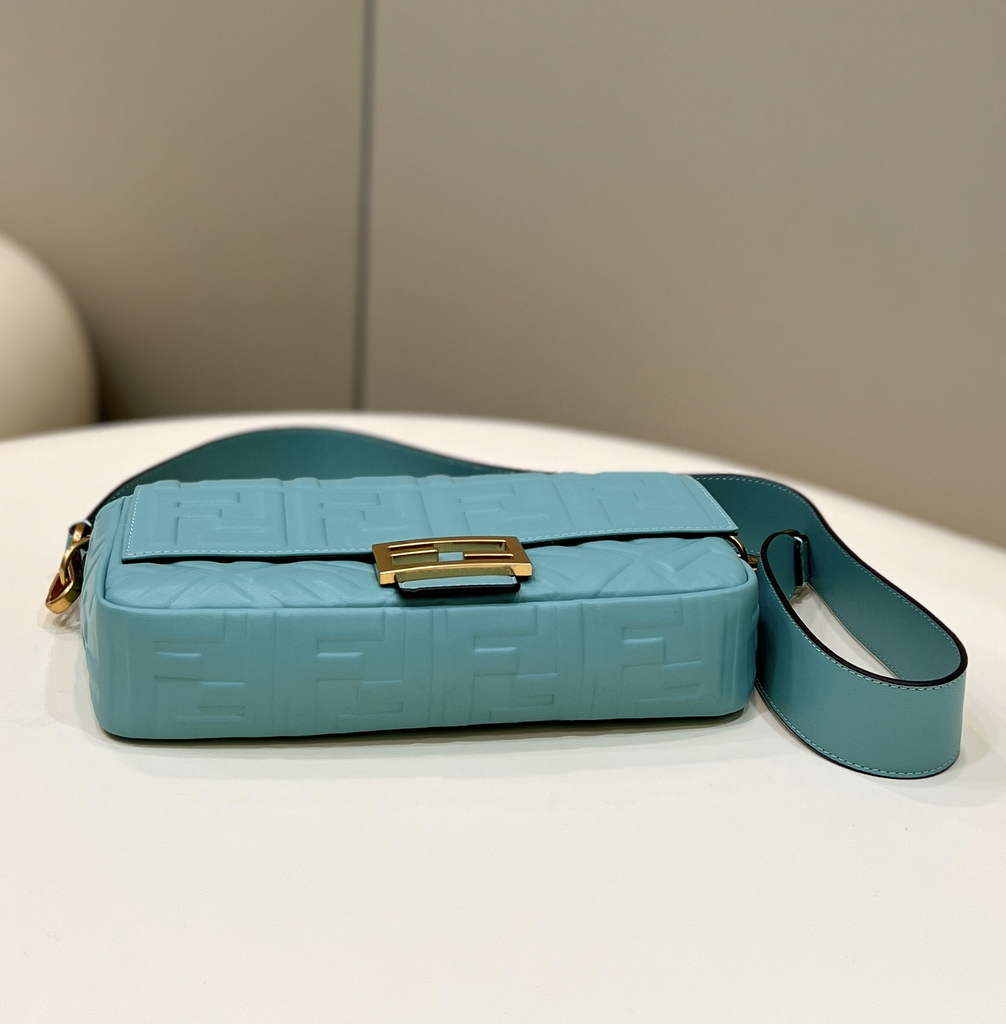 Fendi 8BR600 Baguette Mint green nappa leather bag - Default Title - View 6