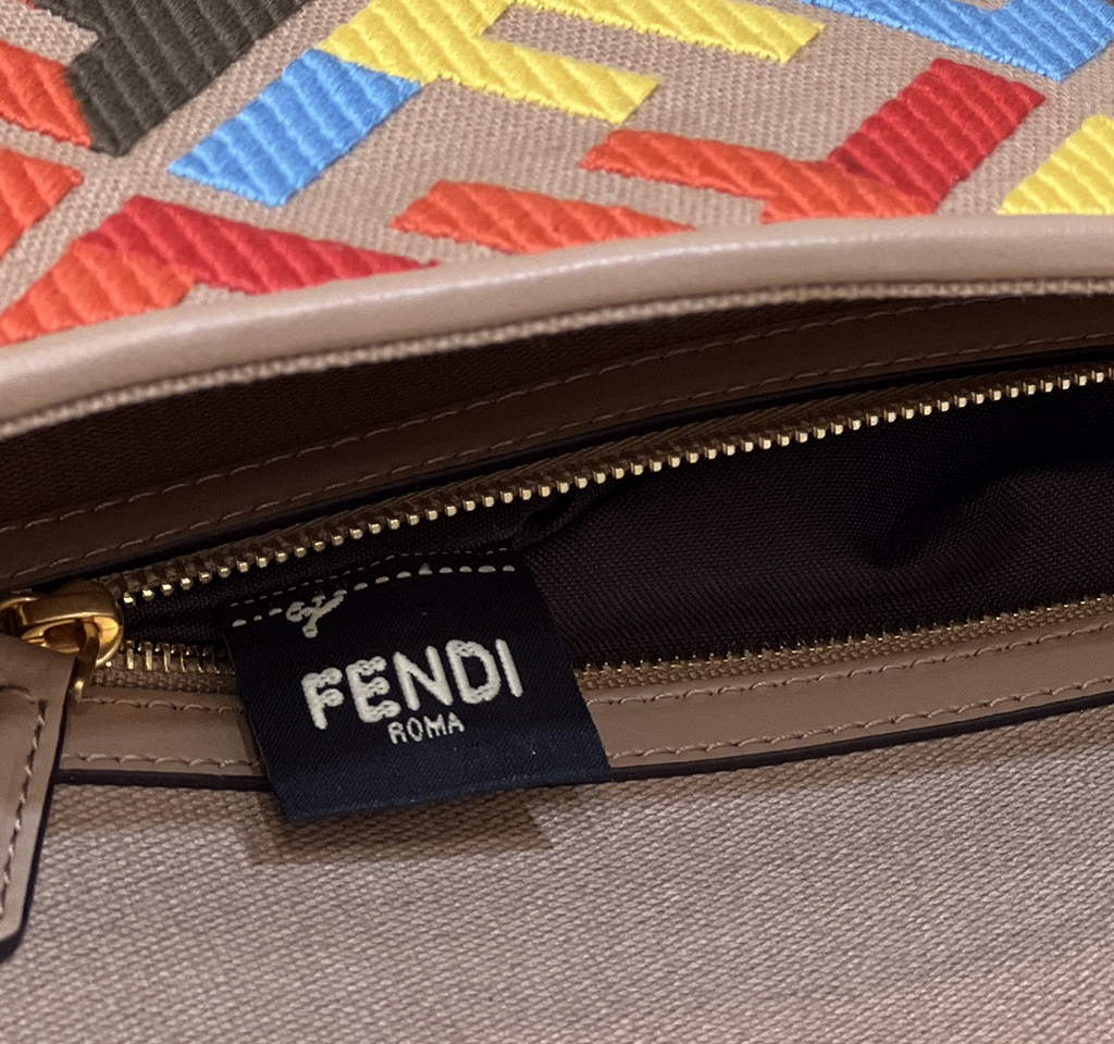 Fendi 8BR600 Baguette Multicolor FF canvas bag - Default Title - View 8