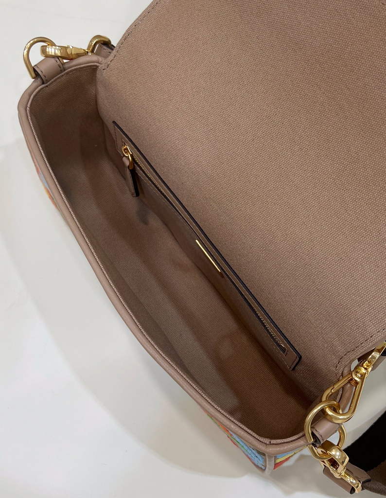 Fendi 8BR600 Baguette Multicolor FF canvas bag - Default Title - View 9