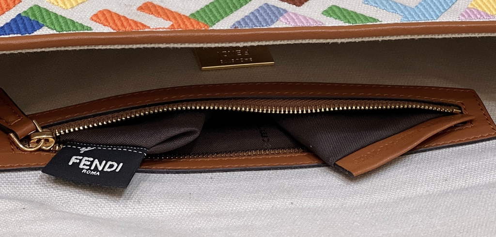 Fendi 8BR600 Baguette Multicolor FF canvas bag Beige - Default Title - View 8