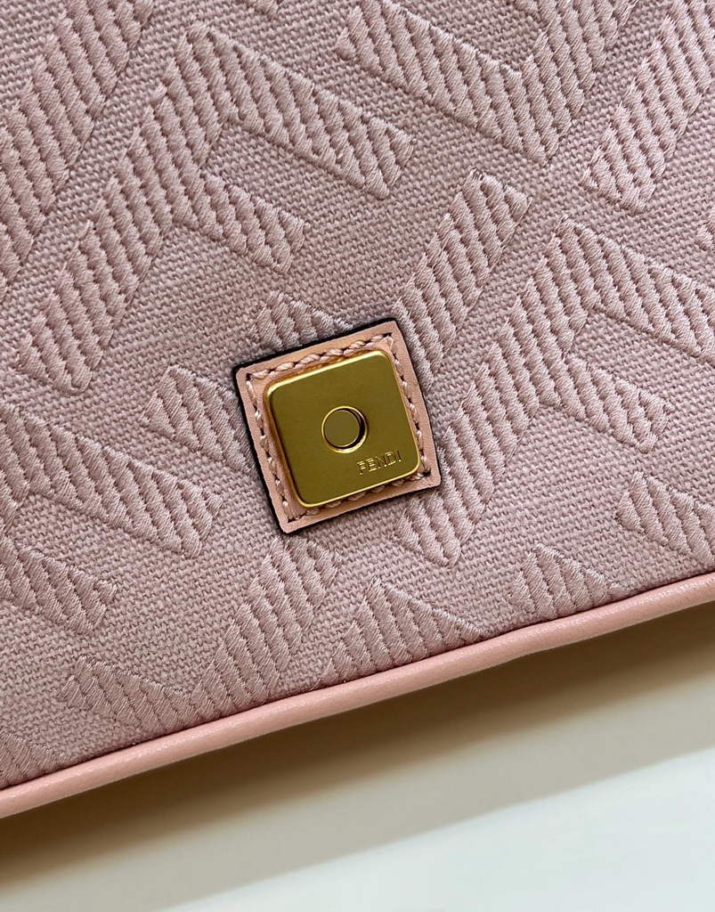 Fendi 8BR600 Baguette Pink FF canvas bag - Default Title - View 8